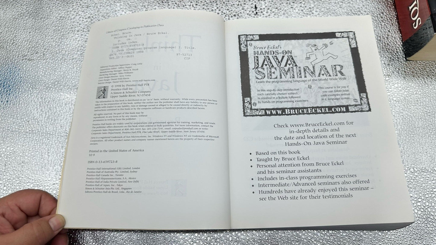 Thinking in Java (1st Edition), Eckel, Bruce Textbook In Good Condition 8633
