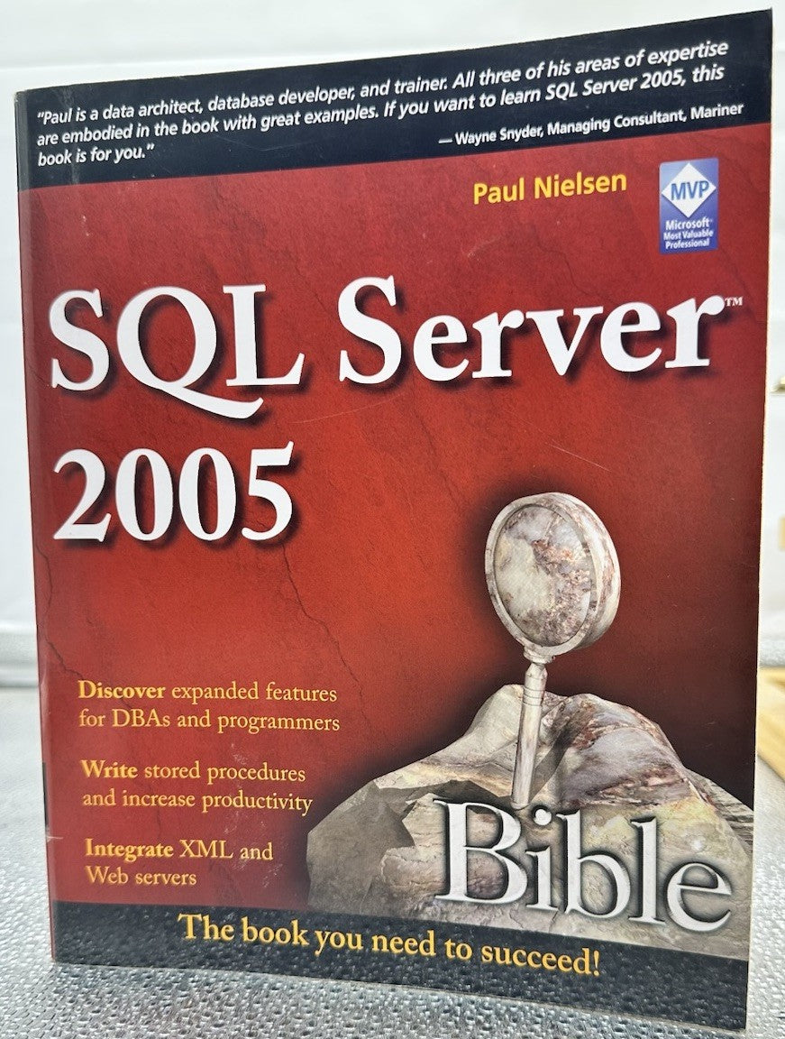 SQL Server 2005 Bible Paperback Paul Nielsen Textbook In Good Condition 8738