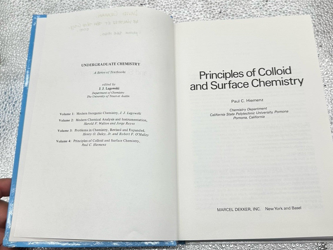 Principles of Colloid & Surface Chemistry, Frist Edition Textbook In GC 8720