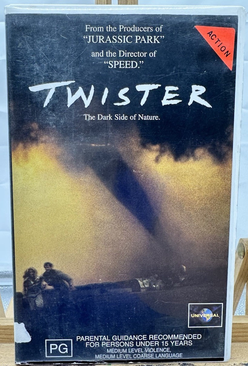 Twister EX-Rental VHS Tape In OK Condition Damaged Case 8881
