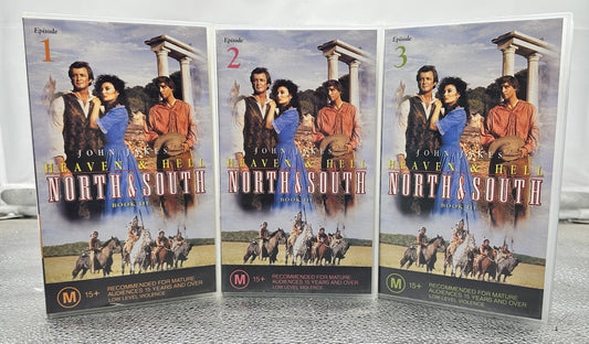 Heaven And Hell North And South Episode 1-2-3 VHS Tapes In Good Condition 8975