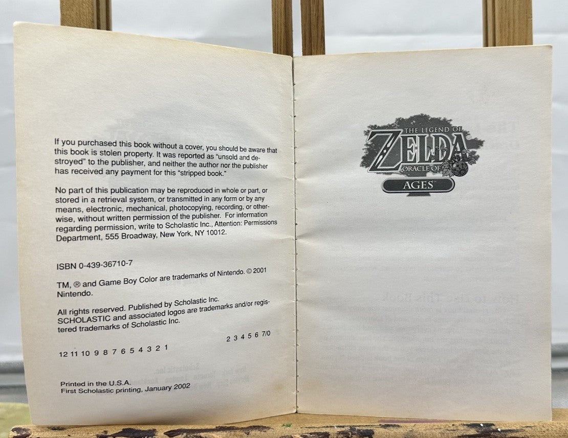 The Legend Of Zelda Oracle Of Ages Book by Craig Wessel Game Boy Color 2002 8608
