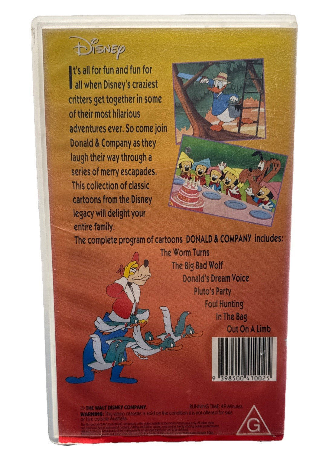 Disney's Donald & Company  VHS Tape In Good Condition 9212