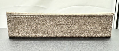 Pandora Brown Suede Jewellery Box with Inserts & Wrap Tie Closure In GC 9084