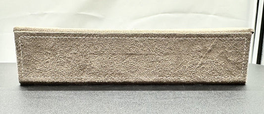Pandora Brown Suede Jewellery Box with Inserts & Wrap Tie Closure In GC 9084