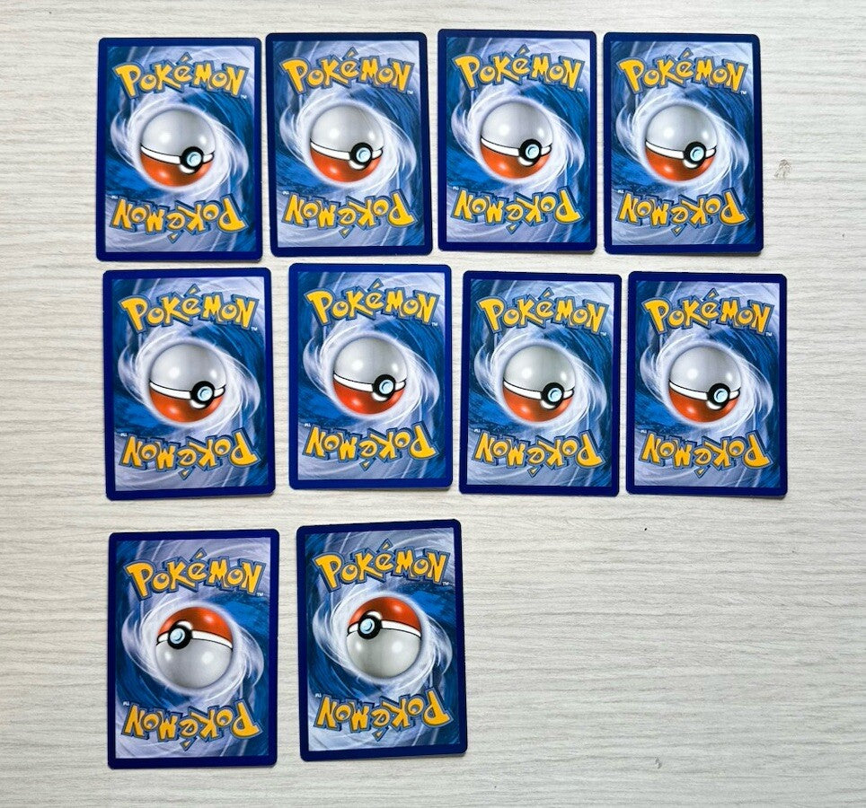 10 X Pokemon Electric Trading Cards Collection Random Years & Series GC 6389