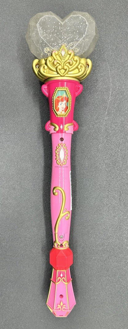 Disney Princess 15" Magical Light Up Wand 2007 Spin Master Aurora, Ariel & Belle