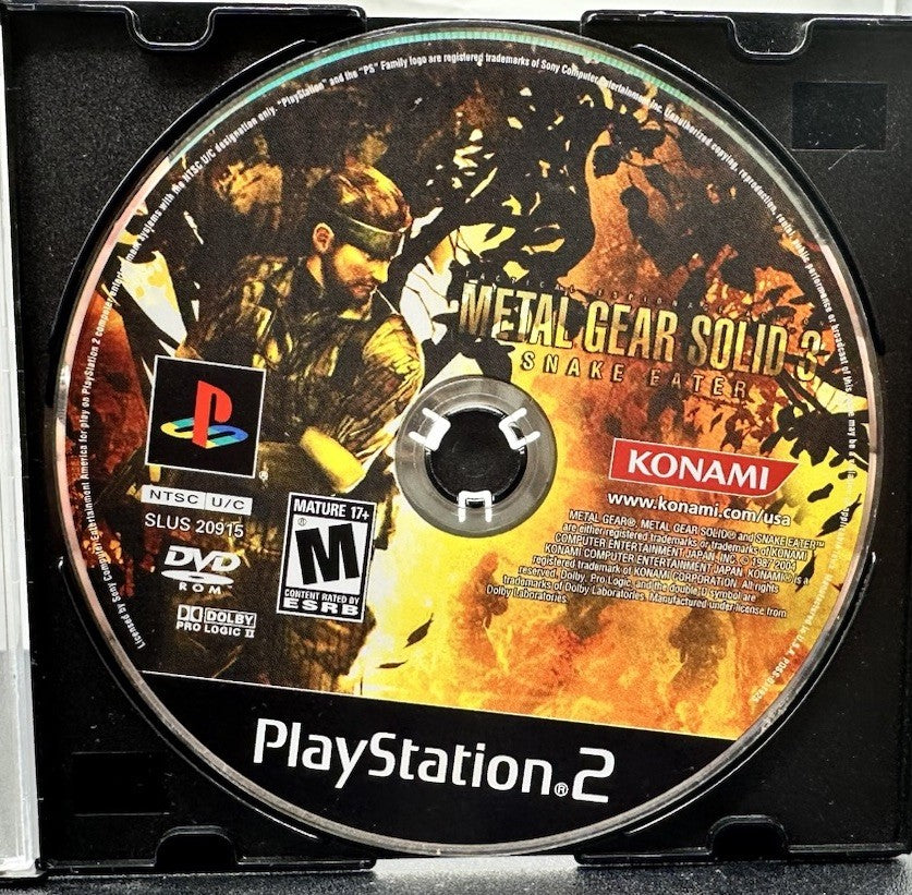 Metal Gear Solid 3 Snake Eater PlayStation 2 PS2 Game DISC ONLY NTSC U/C 9192