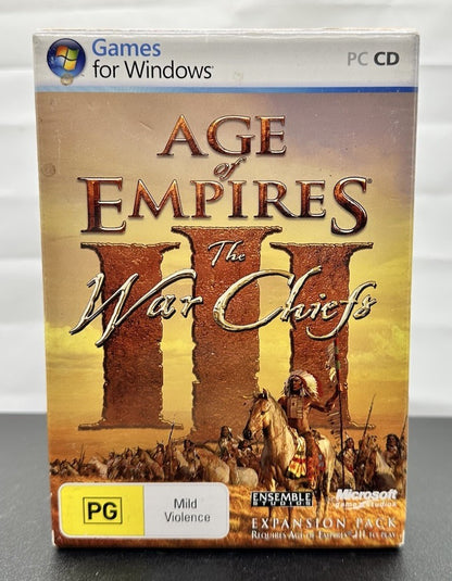 Age Of Empires 3 The War Chiefs PC Game Windows - In Good Condition  9217
