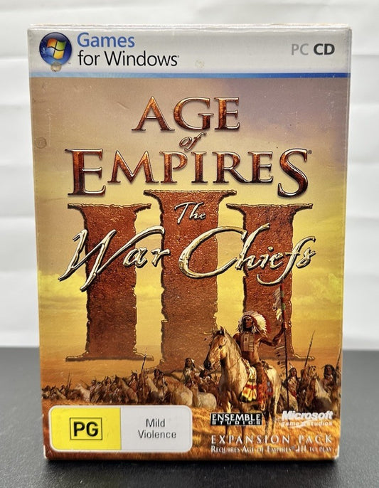 Age Of Empires 3 The War Chiefs PC Game Windows - In Good Condition  9217