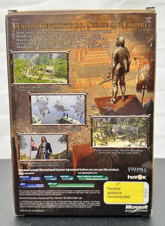 Age Of Empires 3 The War Chiefs PC Game Windows - In Good Condition  9217