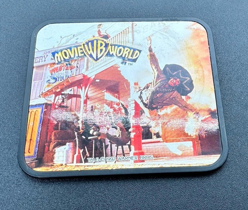 Vintage Movie World drinks coasters 1992 Warner Bros Australia Set Of Six (8707)