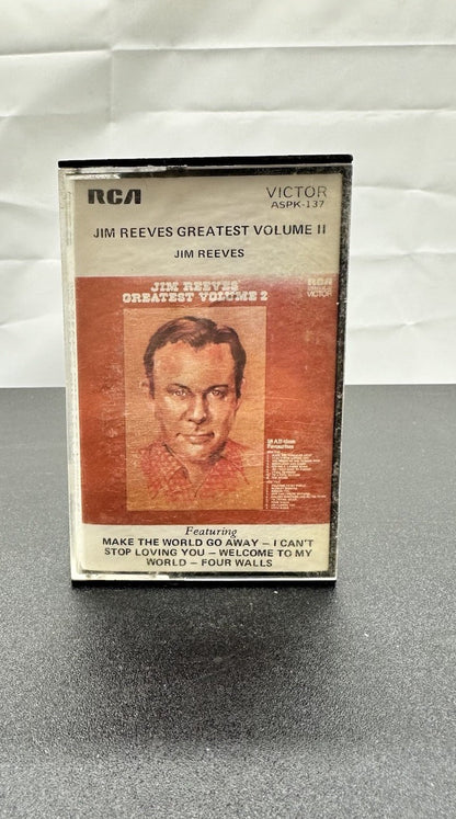 Jim Reeves Greatest Volume 2 Cassette Tape In Good Condition 7960