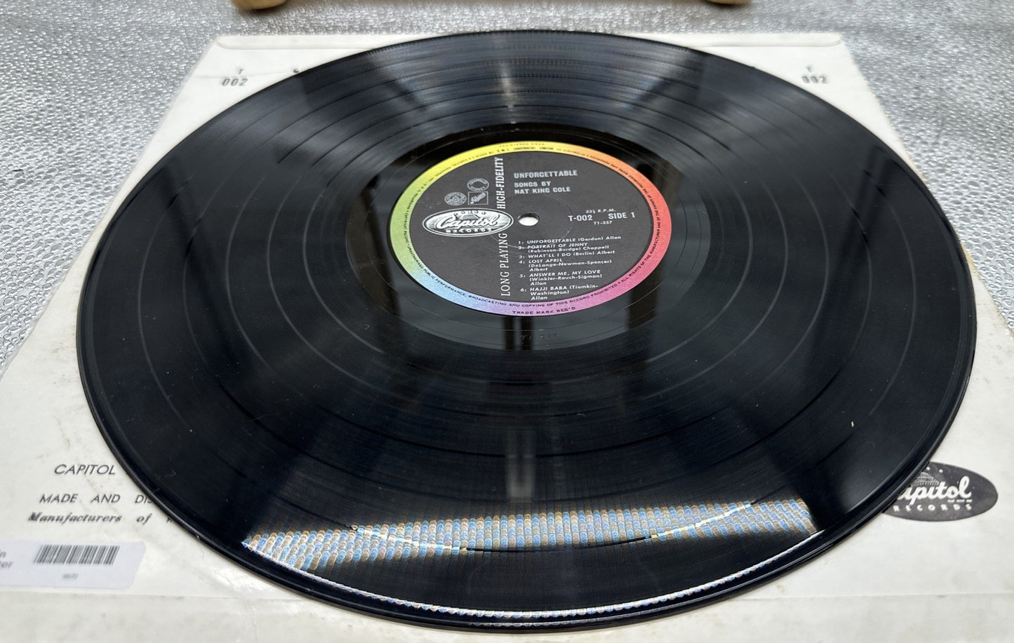 Unforgettable - Nat King Cole Record In Good Condition 6972