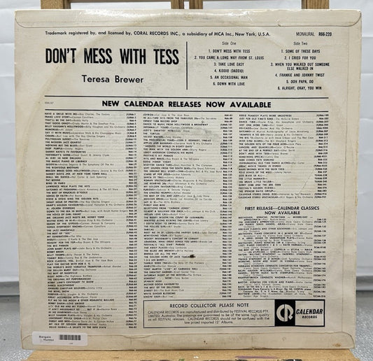 Teresa Brewer - Don't Mess With Tess Record In Good Condition 7504