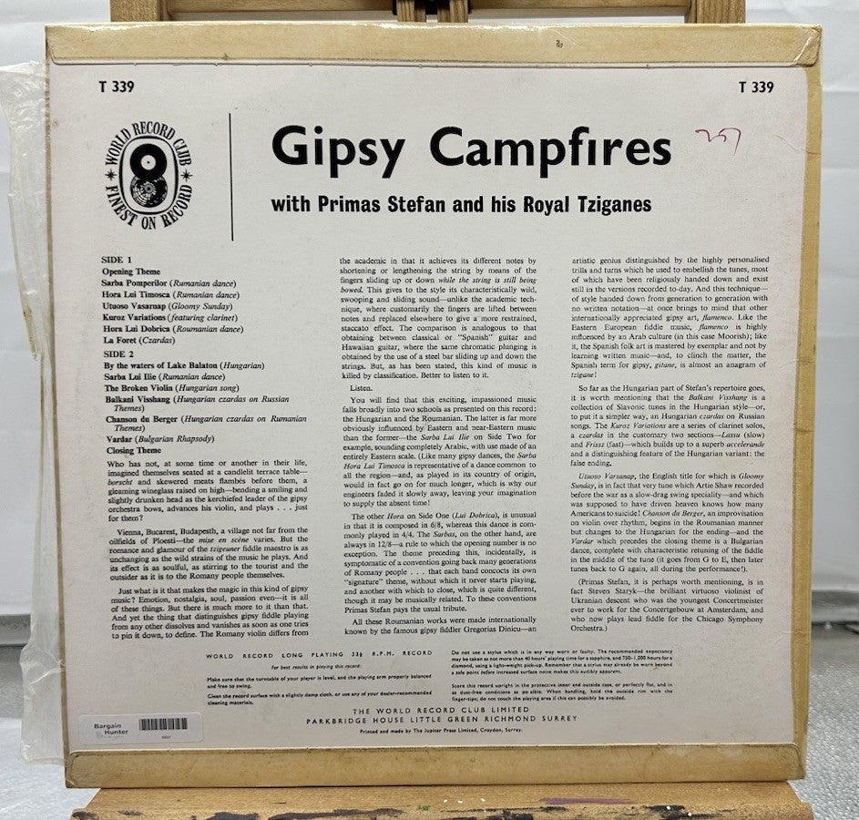 Gipsy Camp Fires - Primas Stefan And His Royal Tziganes Record In Good Cond 6832