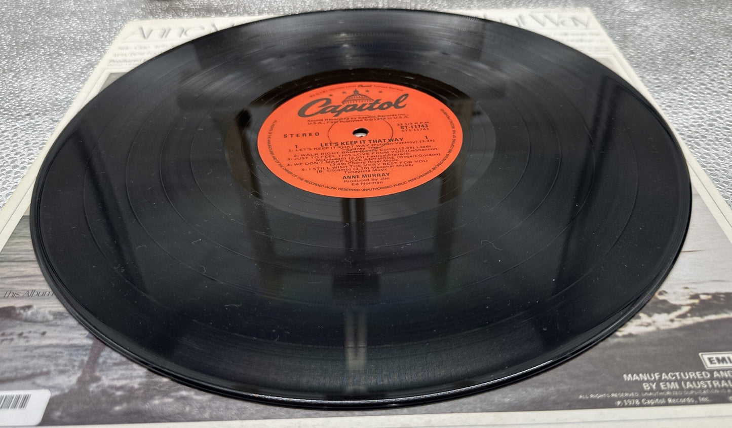 Anne Murray - Let's Keep It That Way Record In Good Condition 6962