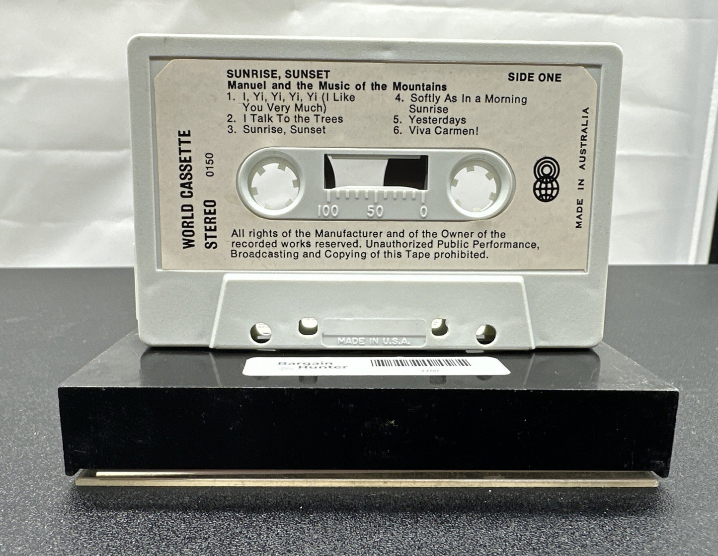 Sunrise Sunset Manuel & Music Of The Mountains Cassette Tape In Good Cond 7769