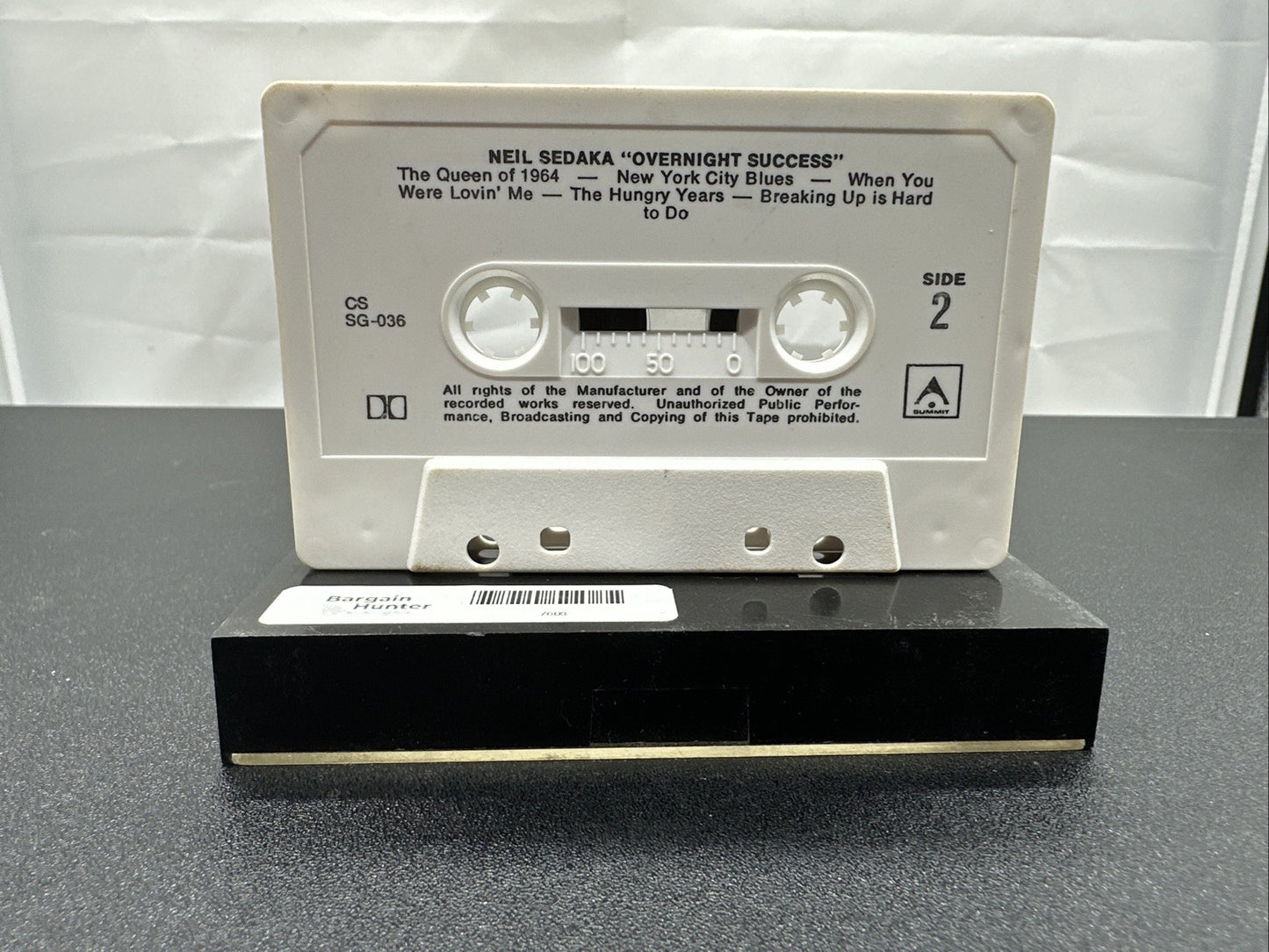 Overnight Success : Neil Sedaka Cassette Tape In Good Condition 7603