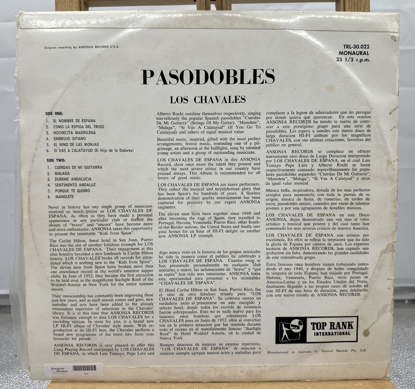 Paso Dobles Los Chawales Record In Good Condition 6992