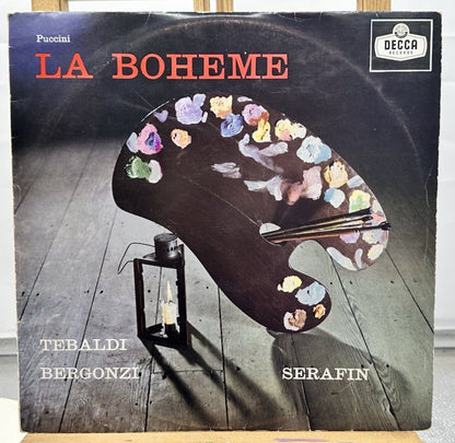 Puccini la Boheme Tebaldi Bergonzi Serafin Record In Good Condition 6732