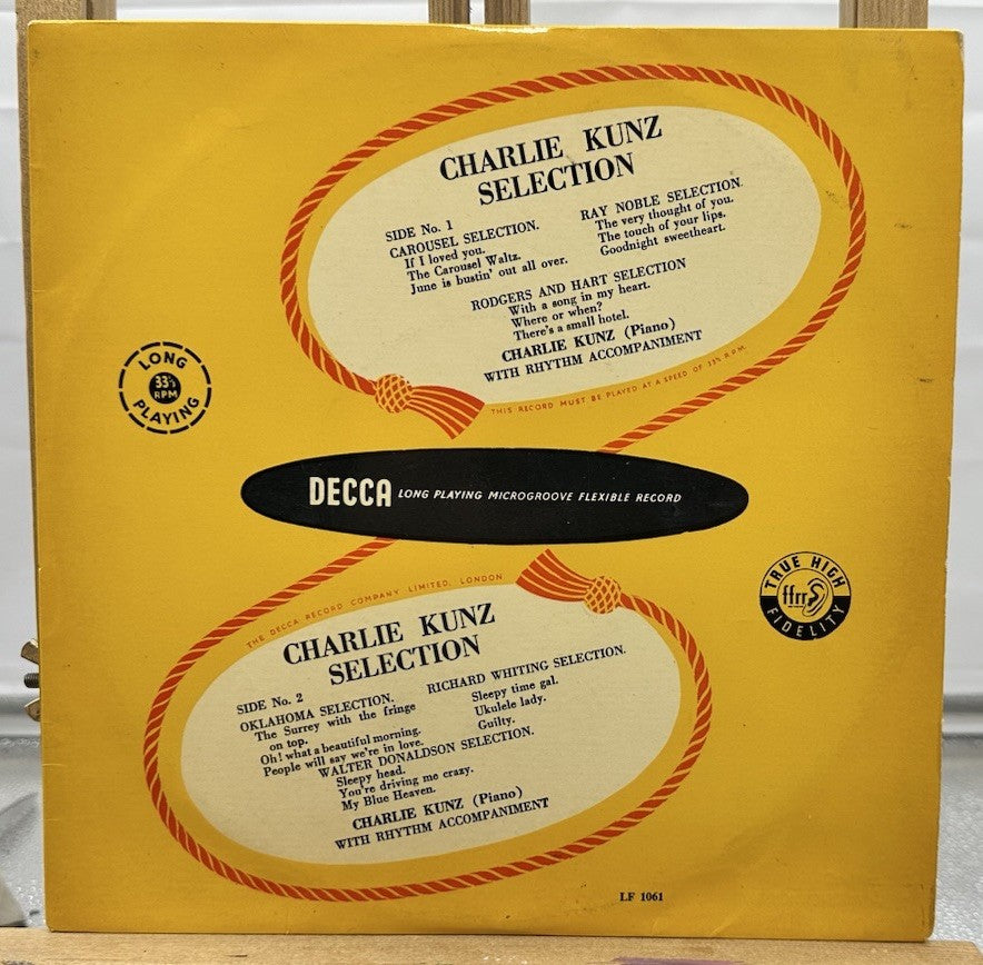 Decca Long Playing Full Frequency Range Recording 10” Record In Good Cond 6803