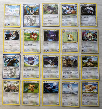 20 X Pokemon Normal Trading Cards Collection Random Years & Series 5085
