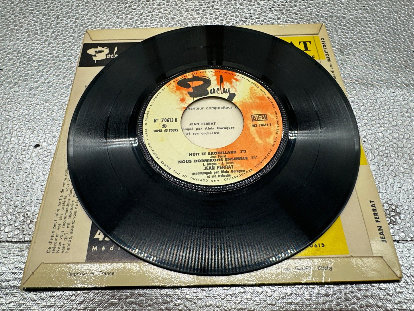 Jean Ferrat C'est Beau La Vie 7” Record France In Good Condition 7917