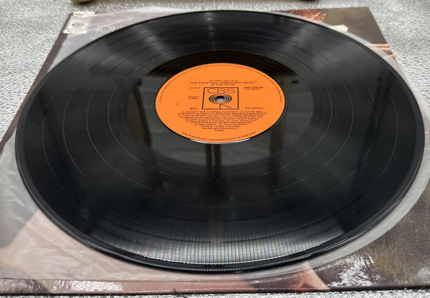 Johnny Mathis Love Theme From Romeo And Juliet Record In Good Condition 6859