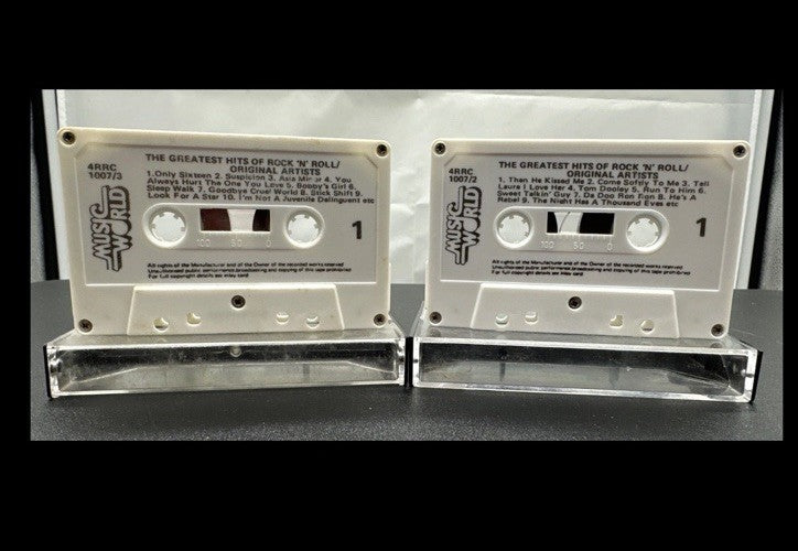 The Greatest Hits Of Rock 'N' Roll Vol. 1 & 2 Cassette Tape In OK Condition 7585
