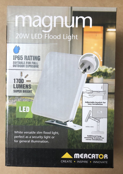 M630 Magnum 20w LED Flood Light Simply Plug In IP65 Rating 1700 Lumens