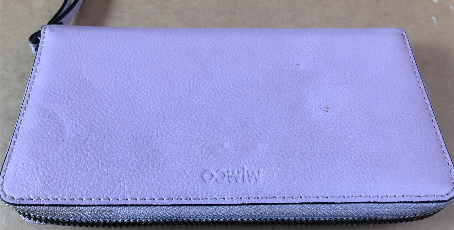 M597 Mimco Bow Lilac Pouch Clutch Wallet Bag Handbag PURSE + Free Post