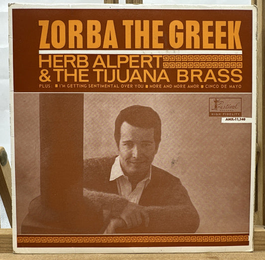 Herb Alpert & The Tijuana Brass, Zorba The Greek 7” Record In Good Condition7892