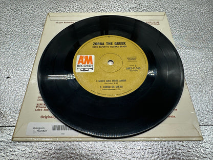 Herb Alpert & The Tijuana Brass, Zorba The Greek 7” Record In Good Condition7892