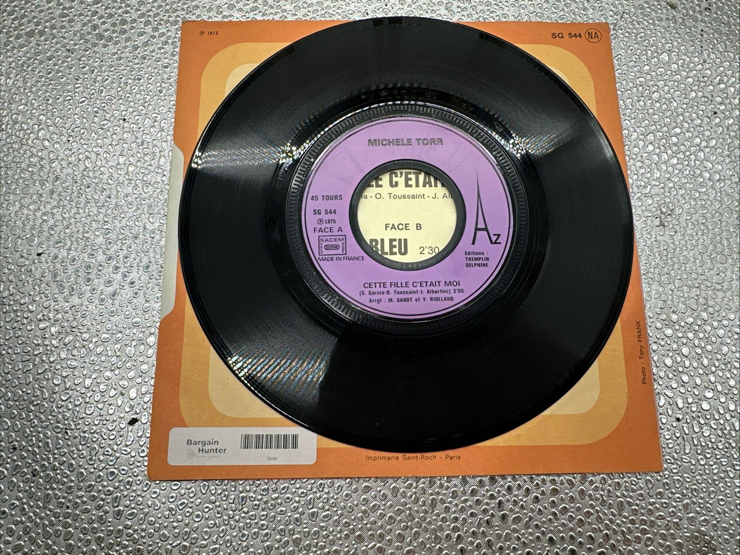 Gette Fille C'etait Moi - Michele Torr 7” Record France In Good Condition 7910