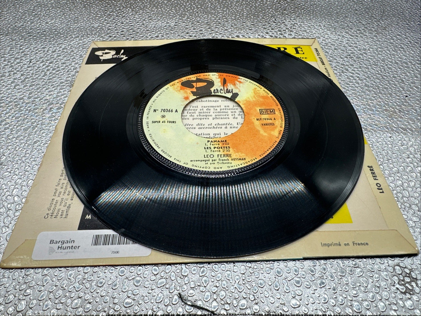 Leo Ferre : Paname-Les Poetes-Jolie Mome-Merde A Vauban 7” Record In GC 7906