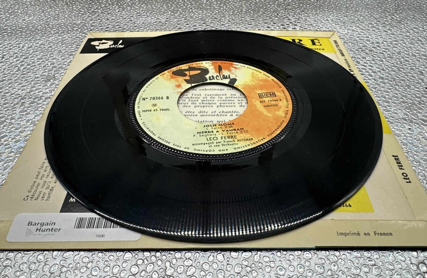 Leo Ferre : Paname-Les Poetes-Jolie Mome-Merde A Vauban 7” Record In GC 7906