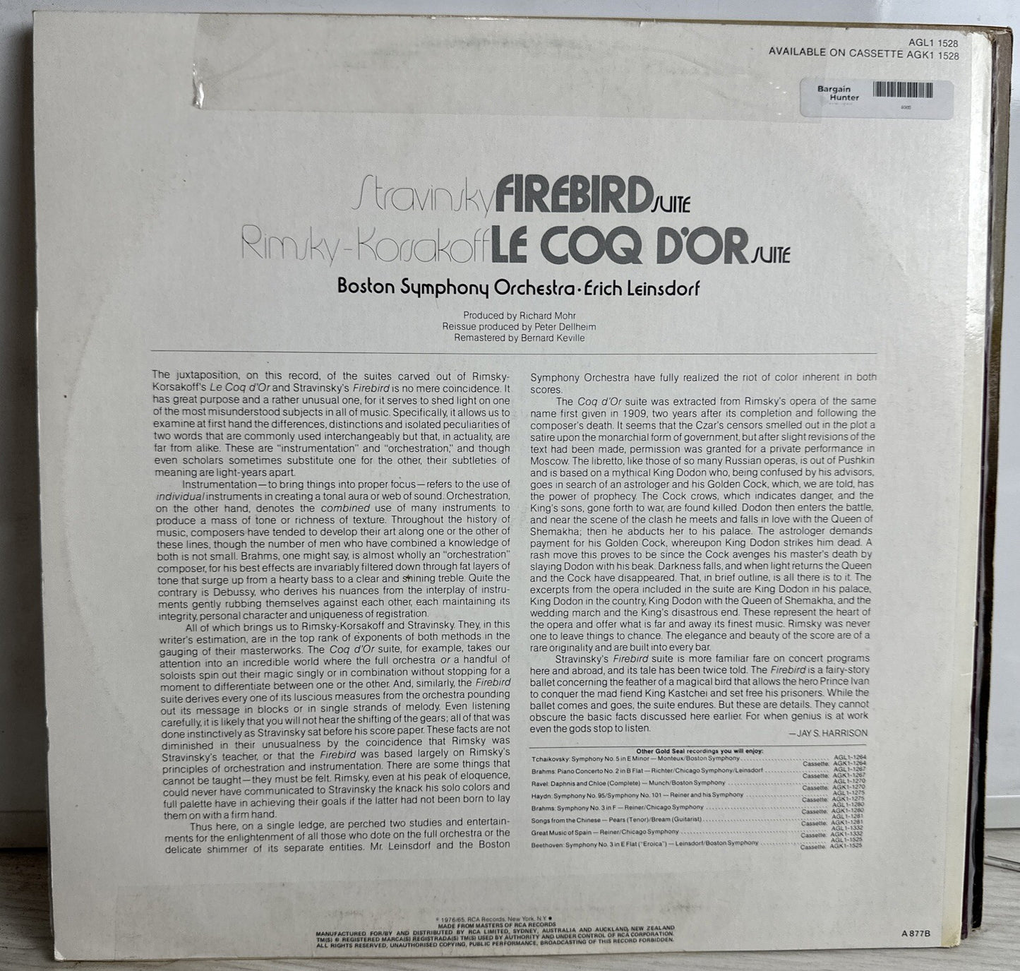 Stravinsky / Rimsky-Korsak - Firebird Suite / Le Coq D'Or Suite - 12" Record