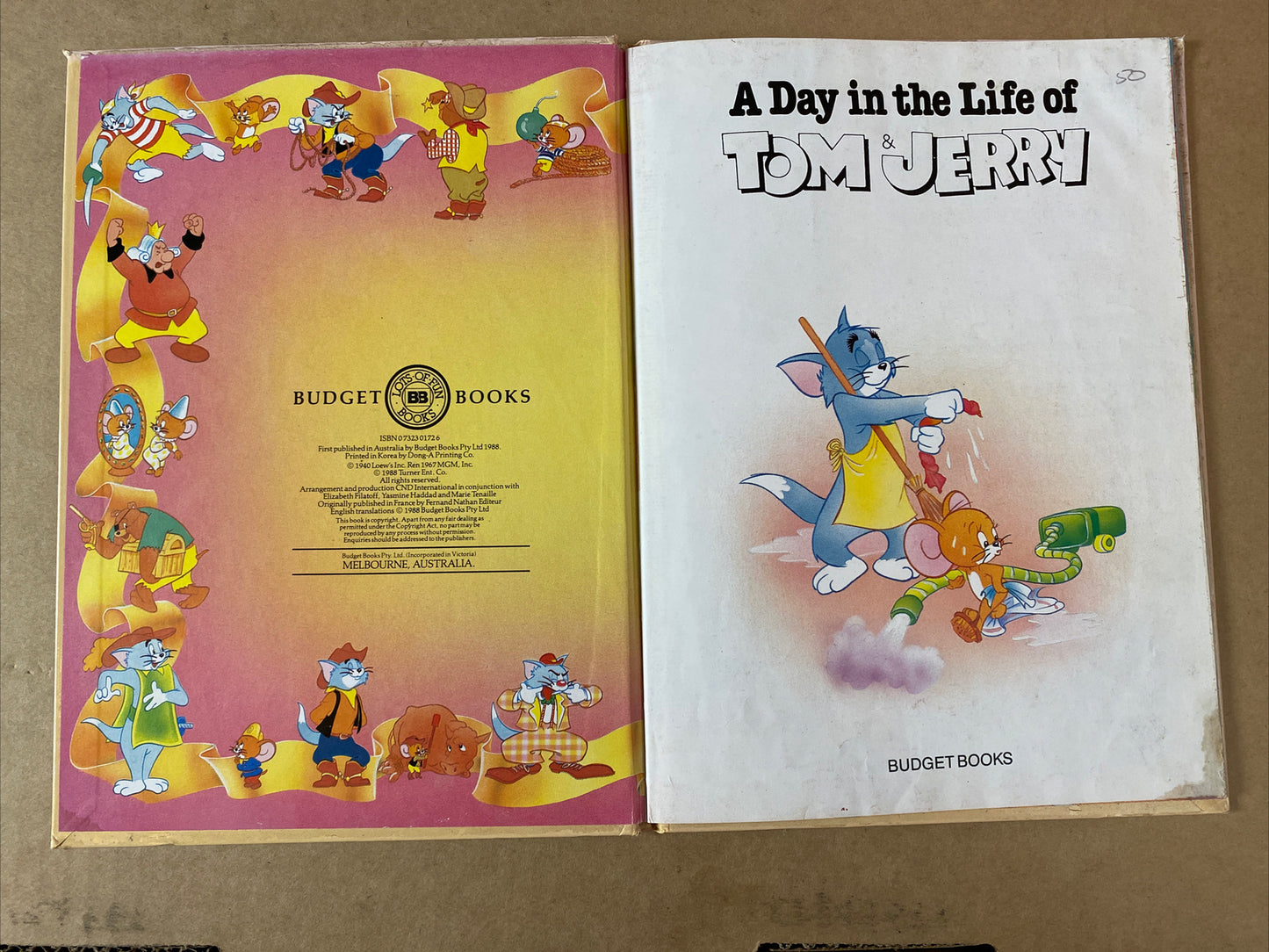 A Day In The Life Of Tom And Jerry In Good Condition 1988 +Free Post