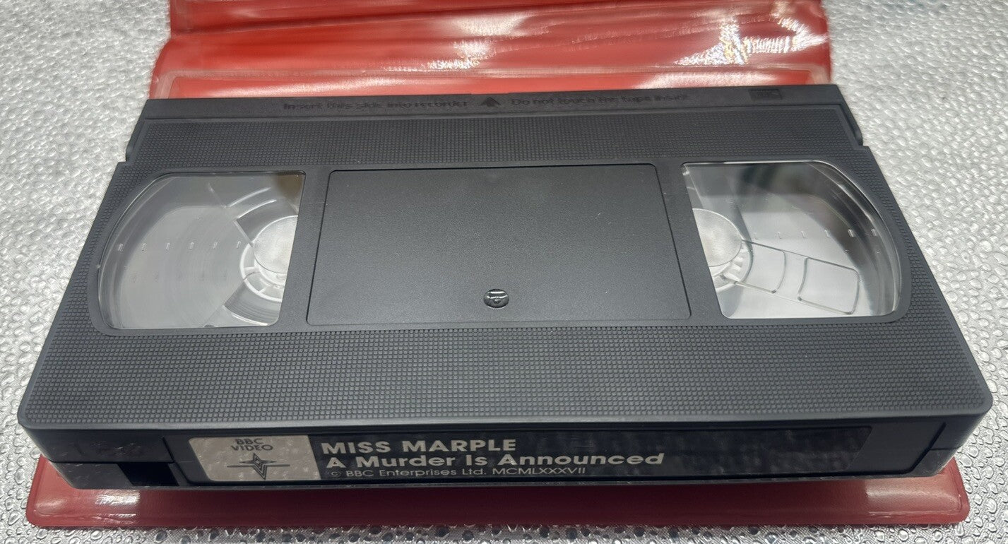 Agatha Christie's Miss Marple A Murder Is Announced VHS In Good Condition - 6016