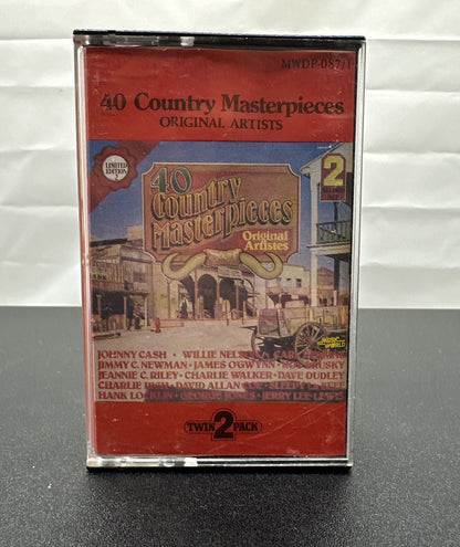 40 Country Masterpieces Cassette Tape In Good Condition 7599