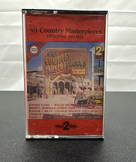 40 Country Masterpieces Cassette Tape In Good Condition 7599