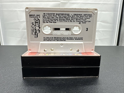 40 Country Masterpieces Cassette Tape In Good Condition 7599