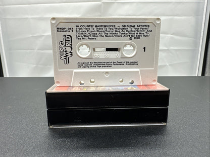 40 Country Masterpieces Cassette Tape In Good Condition 7599