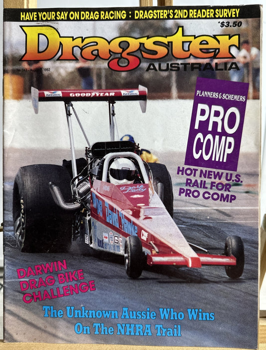 Dragster Australia Magazine No.343 August 1992 In Good Condition