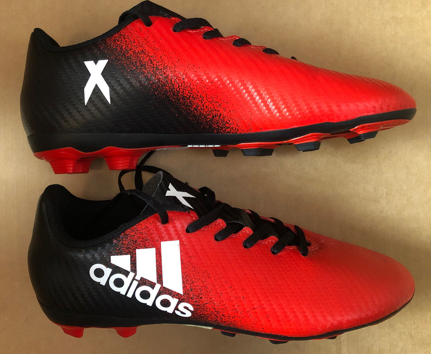 M594 Adidas Mens Size US 5 / UK 3.5 Soccer Shoes Red/Black + Free Post