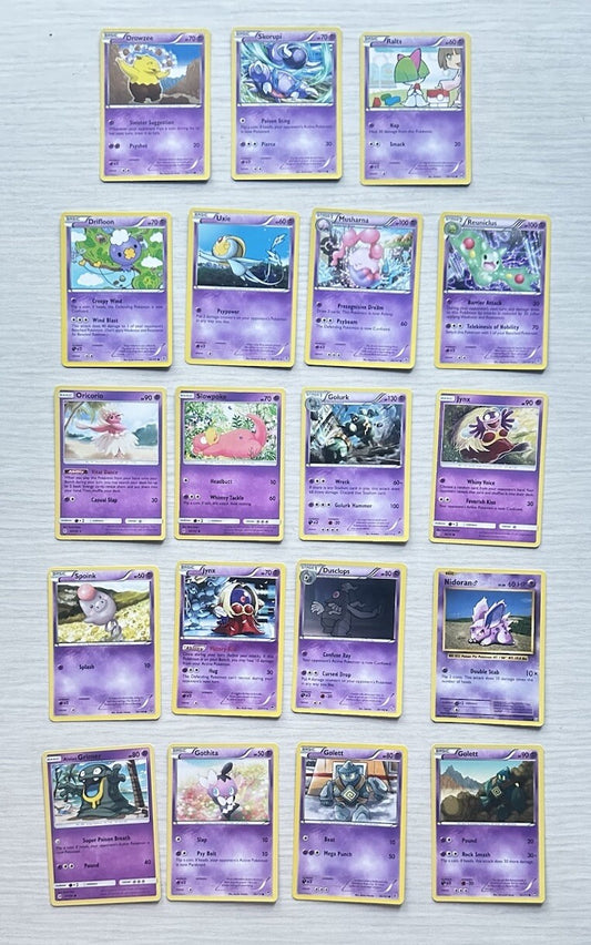 19 X Pokemon Psychic Cards Collection Random Years & Series 5086
