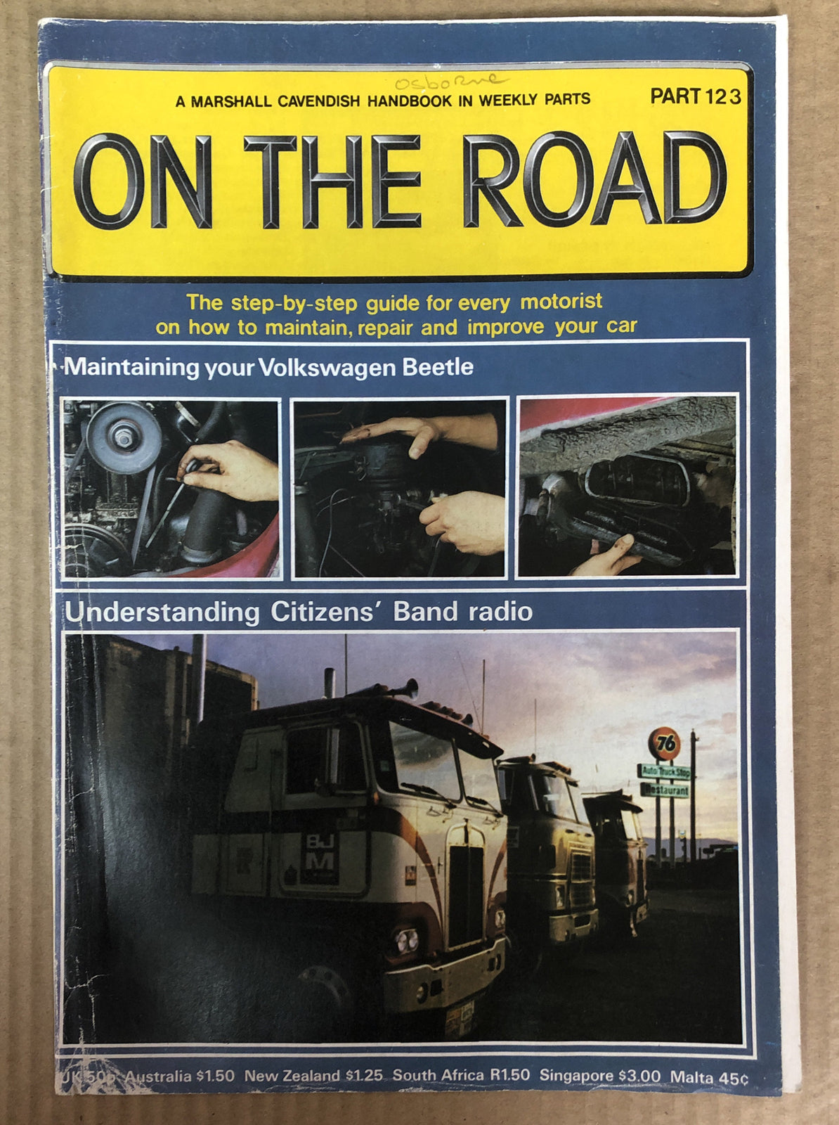 On The Road Part 123 Magazine Vintage In OK Condition