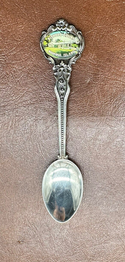 Souvenir Spoon Bishops Court Norfolk Island silver plated, Collectors In OK Cond