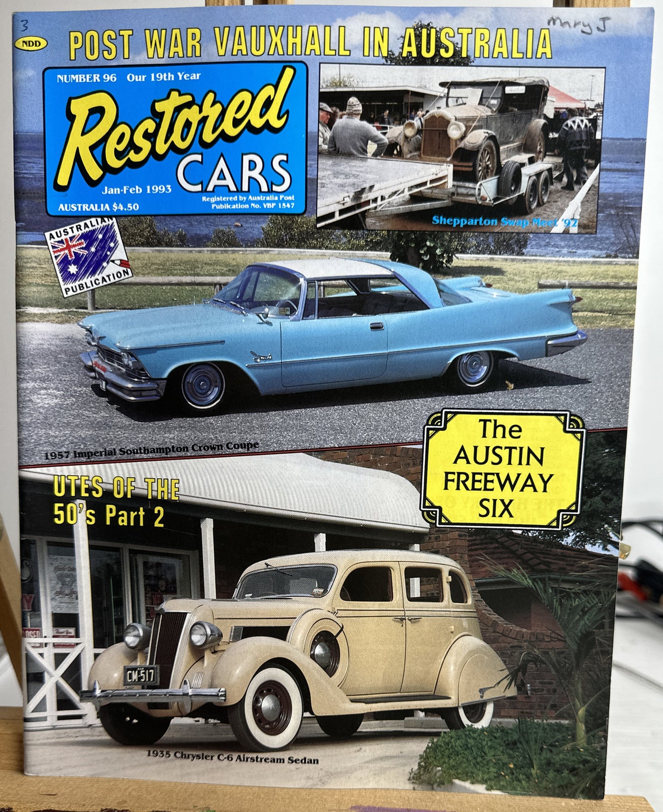 Restored Cars Australia Magazine January/ February 1993 No. 96 In Good Condition